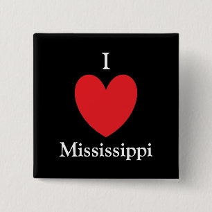I Herz-Mississippi-Knopf Button