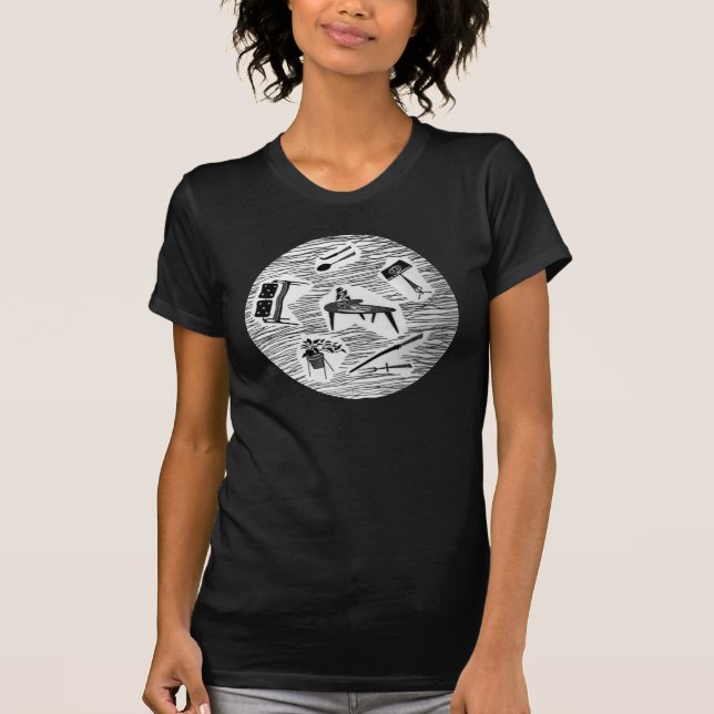 I Herz-Mitte des Jahrhunderts T-Shirt (Vorderseite)