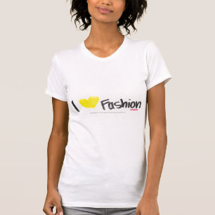 I Herz-Mode-Gelb T-Shirt