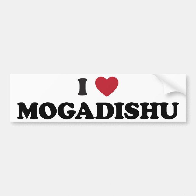 I Herz Mogadischu Somalia Autoaufkleber (Vorne)