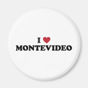 I Herz Montevideo Uruguay Magnet