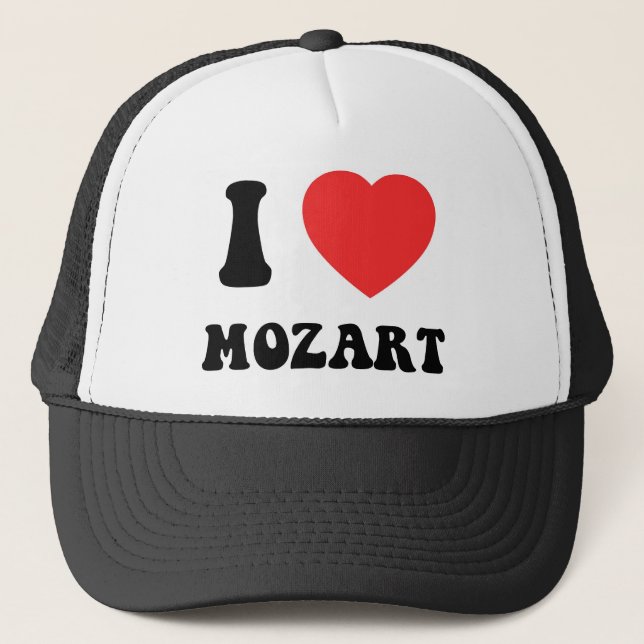 I Herz Mozart Truckerkappe (Vorderseite)