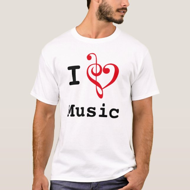 I Herz-Musik (ursprüngliche Art) T-Shirt (Vorderseite)