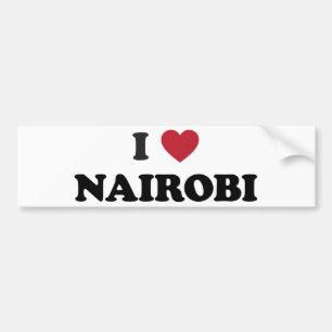 I Herz Nairobi Kenia Autoaufkleber
