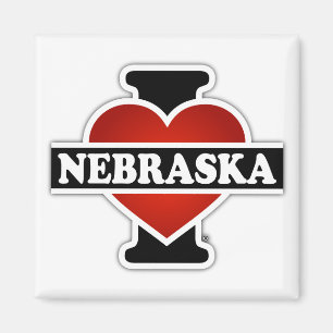 I Herz Nebraska Magnet
