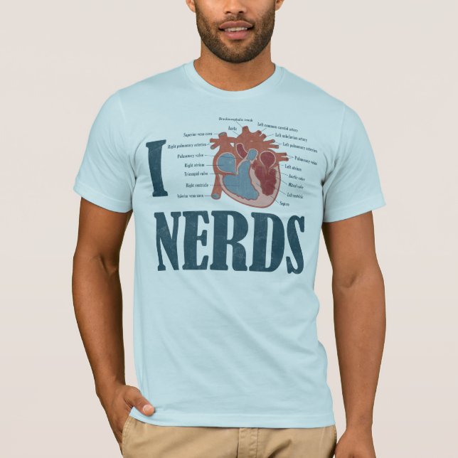 I Herz NERDS T-Shirt (Vorderseite)