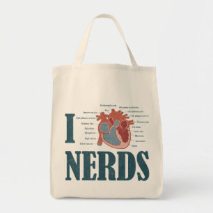 I Herz NERDS Taschen-Tasche Tragetasche