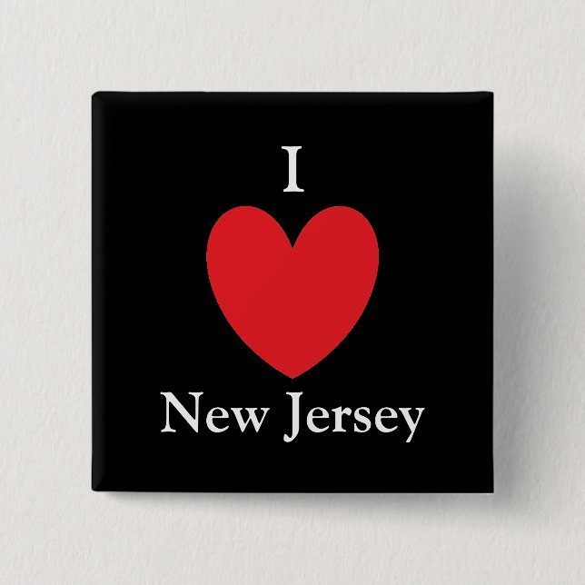 I Herz-New-Jersey Knopf Button (Vorderseite)