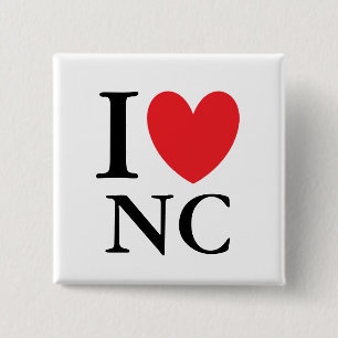 I Herz-North Carolina Button