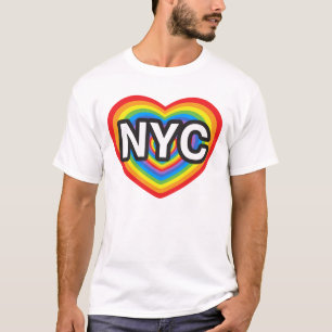 I Herz NYC. I Liebe NYC. New- York Cityregenbogen T-Shirt