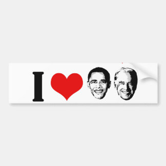 I HERZ OBAMA BIDEN AUTOAUFKLEBER