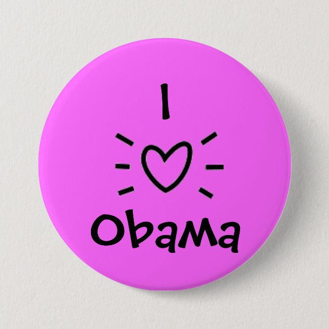 I "HERZ" OBAMA! BUTTON (Vorderseite)