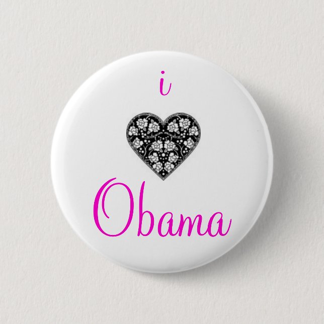 I "HERZ" OBAMA! BUTTON (Vorderseite)