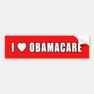 I HERZ OBAMACARE I LIEBE OBAMACARE AUTOAUFKLEBER
