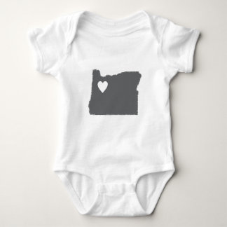 I Herz-Oregongrunge-Blick-Kontur-Staats-Liebe Baby Strampler