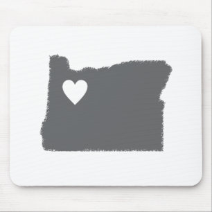 I Herz-Oregongrunge-Blick-Kontur-Staats-Liebe Mousepad