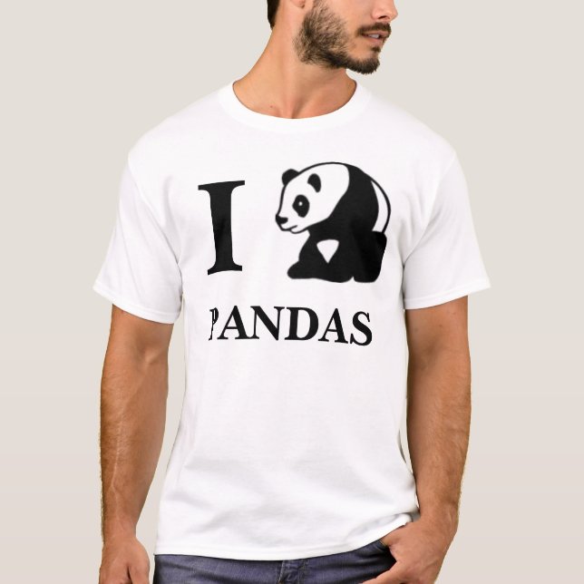 I Herz-Pandas T-Shirt (Vorderseite)