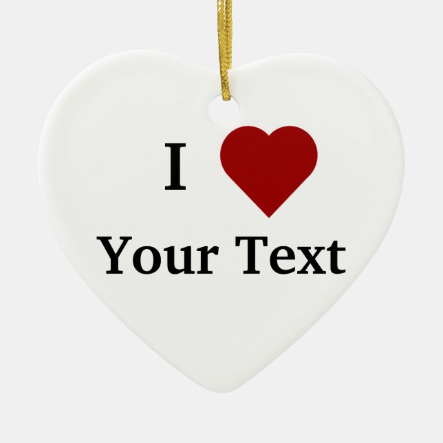 I Herz (personifizieren Sie), ormanent Keramikornament (Vorne)