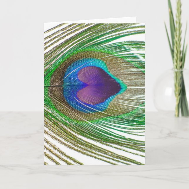 I Herz-Pfaus Karte (Vorderseite)