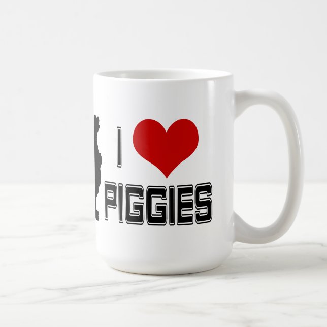 I Herz Piggies coffe Tasse (Rechts)