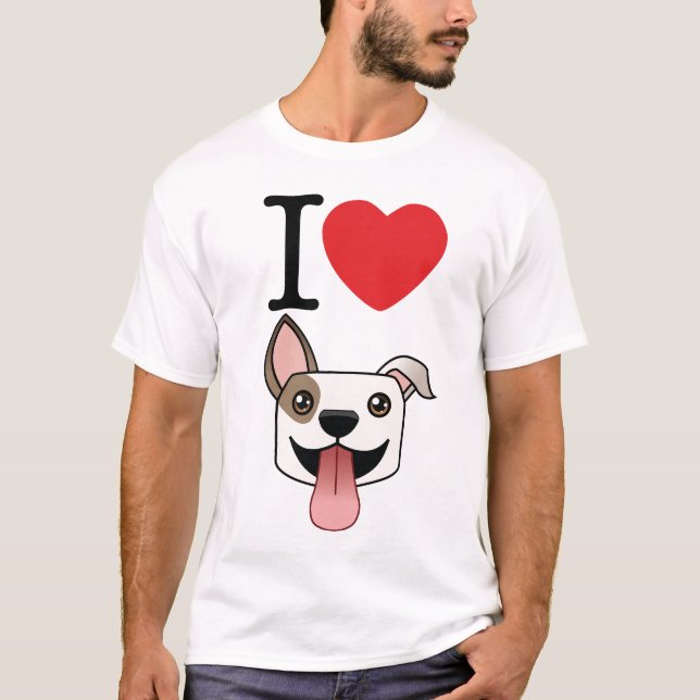 I Herz Pitbulls T - Shirt (Vorderseite)