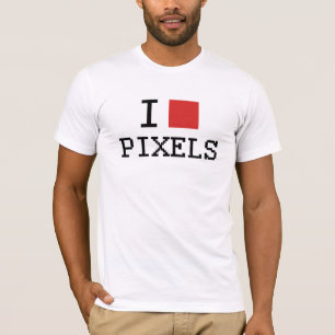 I Herz-Pixel-T - Shirt der Liebe-Pixel-/I