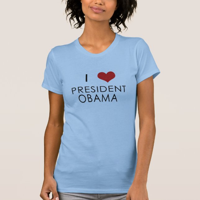 I Herz-Präsident Obama Caps! T-Shirt (Vorderseite)