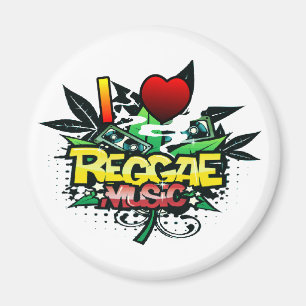 I Herz-Reggae-Musik Magnet