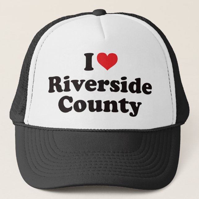 I Herz Riverside County Truckerkappe (Vorderseite)