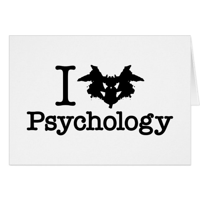 I Herz (Rorschach Inkblot) Psychologie (Vorderseite (Horizontal))