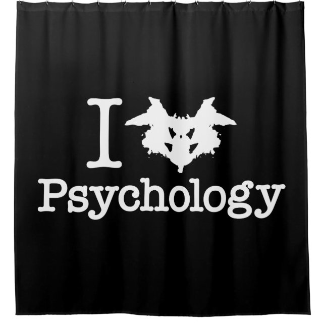 I Herz (Rorschach Inkblot) Psychologie Duschvorhang (Vorderseite)