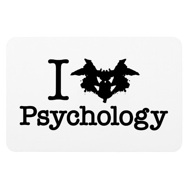 I Herz (Rorschach Inkblot) Psychologie Magnet (Horizontal)