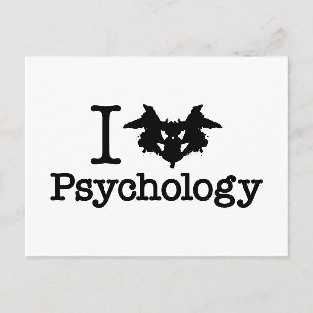 I Herz (Rorschach Inkblot) Psychologie Postkarte (Vorderseite)