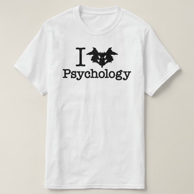 I Herz (Rorschach Inkblot) Psychologie T-Shirt (Design vorne)
