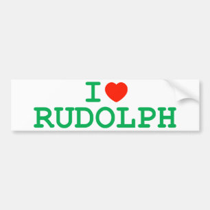I Herz Rudolph Autoaufkleber
