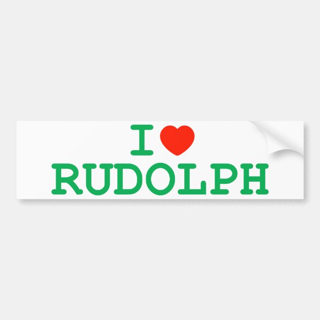I Herz Rudolph Autoaufkleber (Vorne)