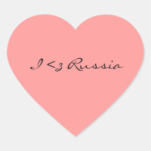 I Herz-Russland-Aufkleber Herz-Aufkleber