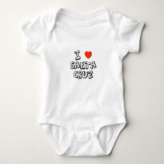 I Herz Santa Cruz Baby Strampler (Vorderseite)