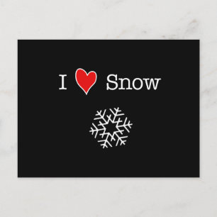 I (Herz) Schnee Postkarte