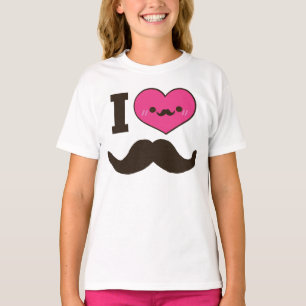 I Herz-Schnurrbärte T-Shirt