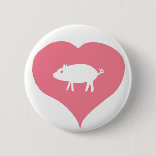I Herz-Schwein-Button Button