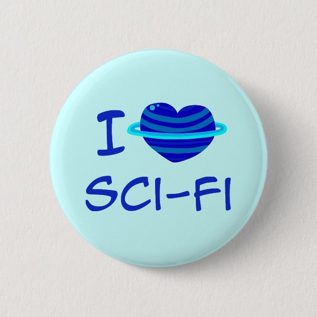 I Herz-Sciencefiction Button (Vorderseite)