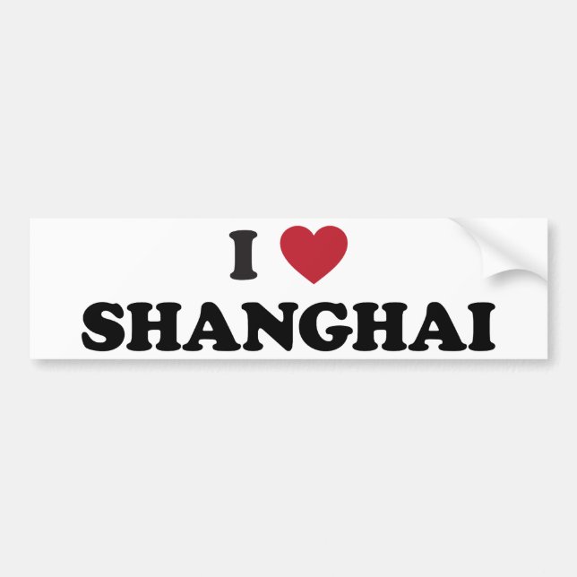 I Herz-Shanghai-China Autoaufkleber (Vorne)