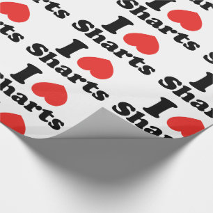 I Herz Sharts Geschenkpapier
