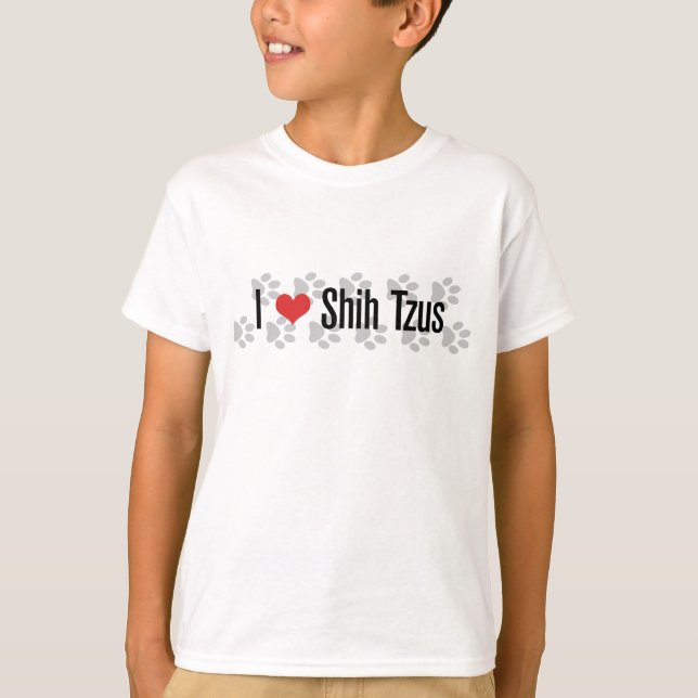 I (Herz) Shih Tzus T-Shirt (Vorderseite)