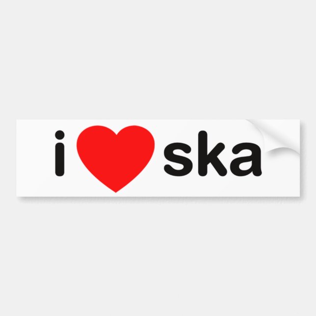 I Herz Ska Autoaufkleber (Vorne)