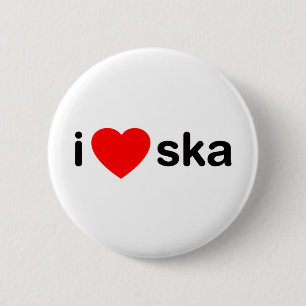 I Herz Ska Button