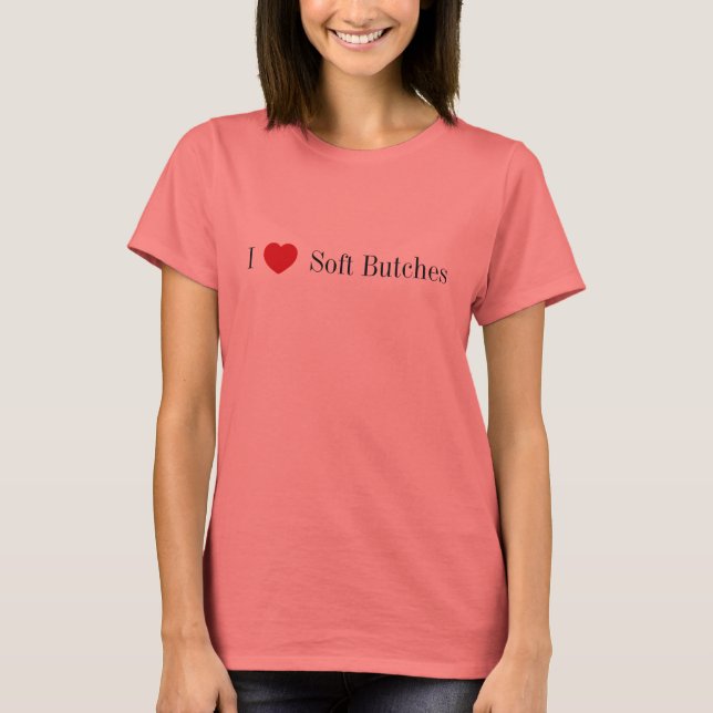 I Herz Soft Buttons Ringer T-Shirt (Vorderseite)
