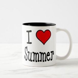 I Herz-Sommer Zweifarbige Tasse