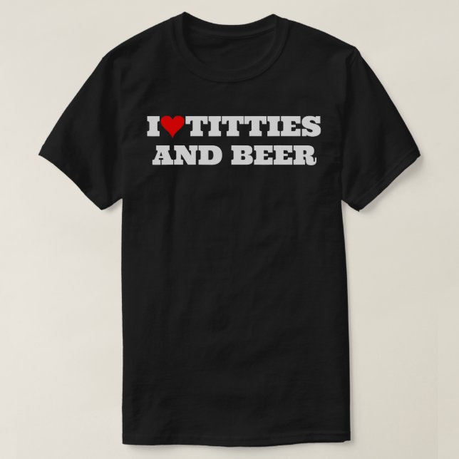 I Herz Städte und Bierbraut Liebe Funny Gag Style  T-Shirt (Design vorne)
